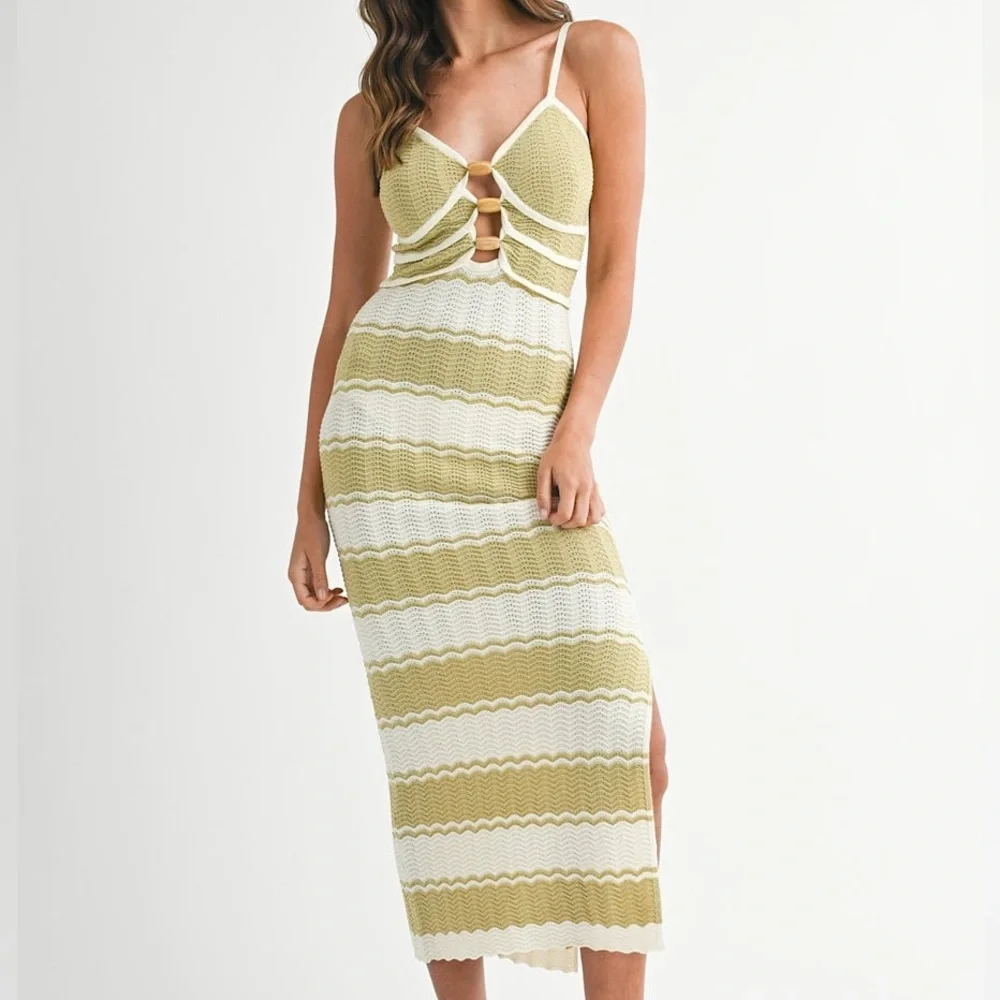 Knit Bodycon Midi Dress - Picture 1 of 9